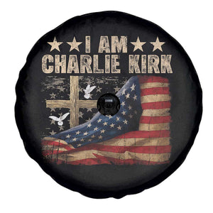 I Am Charlie Kirk Spare Tire Cover Freedom Vintage American Flag TS11 Print Your Wear
