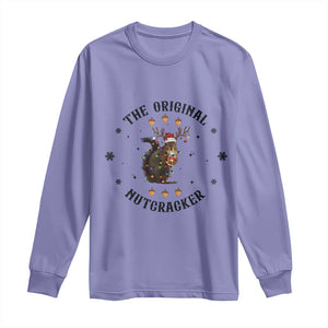 Funny Christmas Squirrel Long Sleeve Shirt The Original Nutcracker Snowflake Santa Hat TS11 Violet Print Your Wear