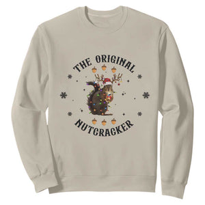 Funny Christmas Squirrel Sweatshirt The Original Nutcracker Snowflake Santa Hat TS11 Sand Print Your Wear