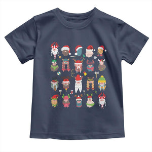Funny Christmas Viking Baby Shirt Nordic Cute Viking Warriors TS11 Navy Print Your Wear
