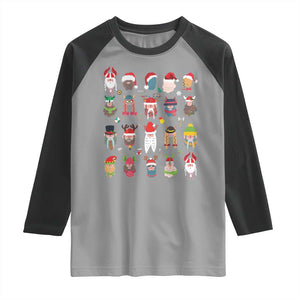 Funny Christmas Viking Raglan Shirt Nordic Cute Viking Warriors TS11 Sport Gray Black Print Your Wear