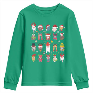 Funny Christmas Viking Youth Sweatshirt Nordic Cute Viking Warriors TS11 Irish Green Print Your Wear