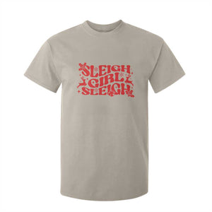 Funny Christmas T Shirt For Kid Sleigh Girl Sleigh Reindeer TS11 Sand Print Your Wear