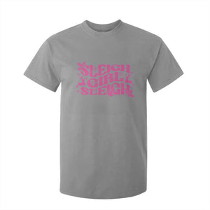 Funny Pink Christmas T Shirt For Kid Sleigh Girl Sleigh Reindeer TS11 Sport Gray Print Your Wear