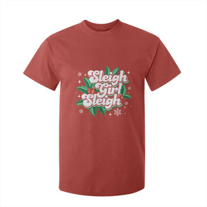 Sleigh Girl Sleigh T Shirt For Kid Christmas Retro Groove Slay Girl Mistletoe TS11 Red Print Your Wear