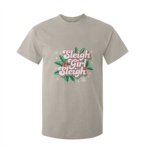 Sleigh Girl Sleigh T Shirt For Kid Christmas Retro Groove Slay Girl Mistletoe TS11 Sand Print Your Wear