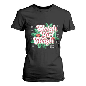 Sleigh Girl Sleigh T Shirt For Women Christmas Retro Groove Slay Girl Mistletoe TS11 Black Print Your Wear