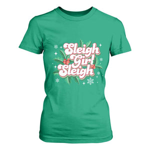 Sleigh Girl Sleigh T Shirt For Women Christmas Retro Groove Slay Girl Mistletoe TS11 Irish Green Print Your Wear