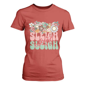Sleigh Girl Sleigh T Shirt For Women Christmas Retro Groove Slay Girl TS11 Red Print Your Wear