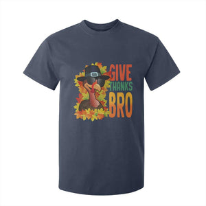 Funny Thanksgiving Turkey T Shirt For Kid Give Thanks Bro Fall Season TS11 Navy Print Your Wear