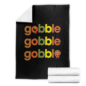 Funny Thanksgiving Turkey Gobble Throw Blanket Fall Season TS11 Black Print Your Wear