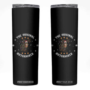 Funny Christmas Squirrel Skinny Tumbler The Original Nutcracker Snowflake Xmas Neon Light TS11 Black Print Your Wear