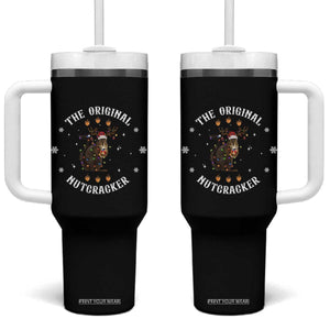 Funny Christmas Squirrel Tumbler With Handle The Original Nutcracker Snowflake Xmas Neon Light TS11 One Size: 40 oz Black Print Your Wear