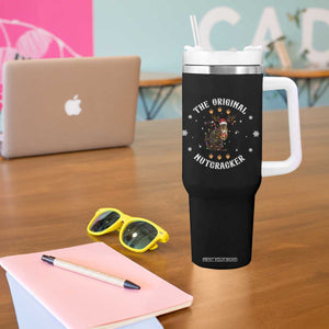 Funny Christmas Squirrel Tumbler With Handle The Original Nutcracker Snowflake Xmas Neon Light TS11 Print Your Wear