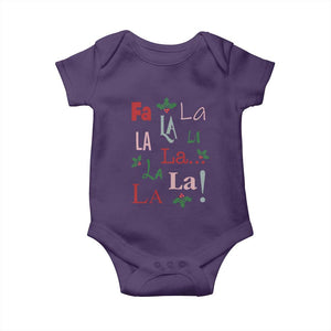 Funny Fa La La 8 Christmas Carol Song Baby Onesie Holiday Mistletoe TS11 Purple Print Your Wear