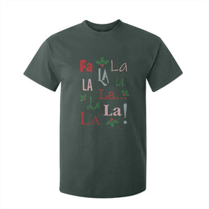 Funny Fa La La 8 Christmas Carol Song T Shirt For Kid Holiday Mistletoe TS11 Dark Forest Green Print Your Wear