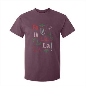 Funny Fa La La 8 Christmas Carol Song T Shirt For Kid Holiday Mistletoe TS11 Maroon Print Your Wear