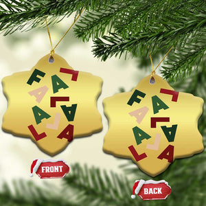 Funny Fa La La 8 Xmas Carol Holiday Christmas Ornament TS11 Snow Flake Gold Print Your Wear
