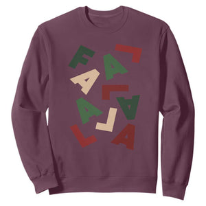 Funny Fa La La 8 Christmas Carol Holiday Sweatshirt TS11 Maroon Print Your Wear