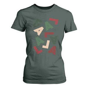 Funny Fa La La 8 Christmas Carol Holiday T Shirt For Women TS11 Dark Forest Green Print Your Wear