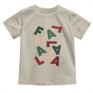 Funny Fa La La 8 Christmas Carol Holiday Toddler T Shirt TS11 Sand Print Your Wear