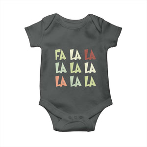 Funny Fa La La 8 Christmas Carol Song Holiday Baby Onesie TS11 Dark Heather Print Your Wear