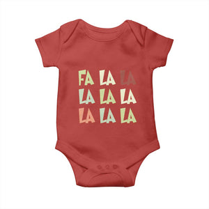 Funny Fa La La 8 Christmas Carol Song Holiday Baby Onesie TS11 Red Print Your Wear