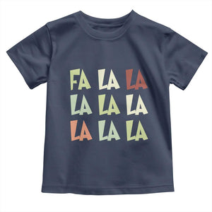 Funny Fa La La 8 Christmas Carol Song Holiday Toddler T Shirt TS11 Navy Print Your Wear