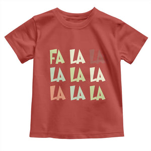 Funny Fa La La 8 Christmas Carol Song Holiday Toddler T Shirt TS11 Red Print Your Wear