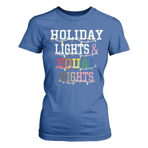 Funny Feminist LGBT Christmas T Shirt For Women Holiday Lights And Equal Rights Led Lights TS11 Royal Blue Print Your Wear