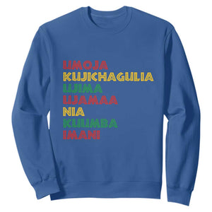 Seven Principles Of Kwanzaa African Nguzo Saba Sweatshirt TS11 Royal Blue Print Your Wear