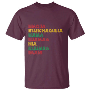 Seven Principles Of Kwanzaa African Nguzo Saba T Shirt TS11 Maroon Print Your Wear