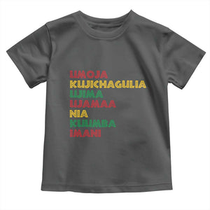 Seven Principles Of Kwanzaa African Nguzo Saba Toddler T Shirt TS11 Dark Heather Print Your Wear