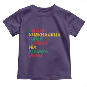 Seven Principles Of Kwanzaa African Nguzo Saba Toddler T Shirt TS11 Purple Print Your Wear