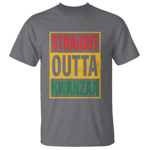 Funny Straight Outta Kwanzaa African American Heritage T Shirt TS11 Charcoal Print Your Wear