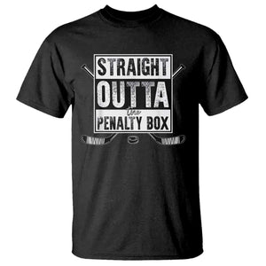 Funny Ice Hockey T Shirt Straight Outta The Penalty Box Vintage Ice Hockey Sticks TS11 Black Print Your Wear