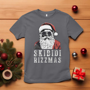 Funny Christmas Santa T Shirt Skibidi Rizzmas Cool Charisma Rizz Santa Claus TS11 Charcoal Print Your Wear
