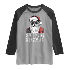Funny Christmas Santa Raglan Shirt Skibidi Rizzmas Cool Charisma Rizz Santa Claus TS11 Sport Gray Black Print Your Wear