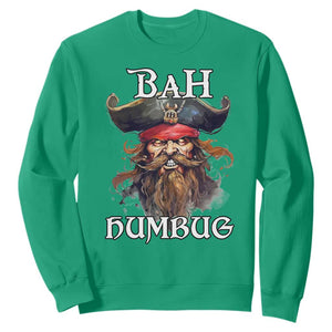 Funny Bah Humbug Christmas Pirate Sweatshirt TS11 Irish Green Print Your Wear
