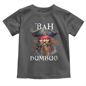 Funny Bah Humbug Christmas Pirate Toddler T Shirt TS11 Dark Heather Print Your Wear