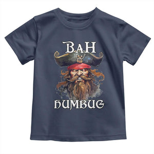 Funny Bah Humbug Christmas Pirate Toddler T Shirt TS11 Navy Print Your Wear