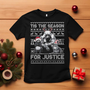 Tis The Season For Justice T Shirt Harambe Peanut Fred Christmas TS11 Black Print Your Wear