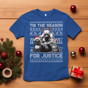 Tis The Season For Justice T Shirt Harambe Peanut Fred Christmas TS11 Royal Blue Print Your Wear