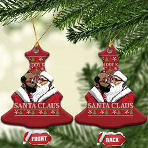 Funny I Saw Diddy Kissing Santa Claus Xmas Mistletoe Christmas Ornament TS11 Christmas Tree Red Print Your Wear