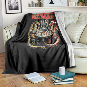 Funny Rpg Christmas Game Throw Blanket Houses And Humans Tabletop Game Xmas Dragon TS11 Print Your Wear