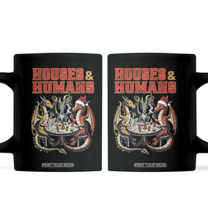 Funny Rpg Christmas Game Coffee Mug Houses And Humans Tabletop Game Xmas Dragon TS11 Black Print Your Wear