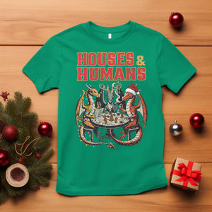 Funny Rpg Christmas Game T Shirt Houses And Humans Tabletop Game Xmas Dragon TS11 Irish Green Print Your Wear