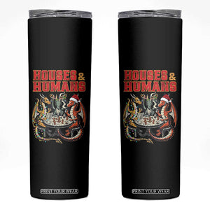Funny Rpg Christmas Game Skinny Tumbler Houses And Humans Tabletop Game Xmas Dragon TS11 Black Print Your Wear