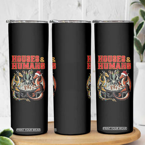 Funny Rpg Christmas Game Skinny Tumbler Houses And Humans Tabletop Game Xmas Dragon TS11 Print Your Wear
