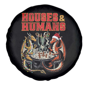Funny Rpg Christmas Game Spare Tire Cover Houses And Humans Tabletop Game Xmas Dragon TS11 Print Your Wear